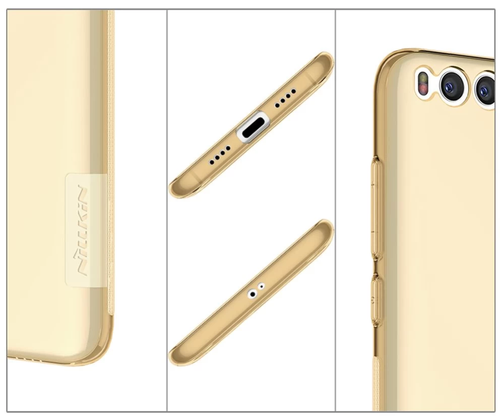 Xiaomi Mi 6 vāciņš caurspīdīgs brūns TPU  Mi6