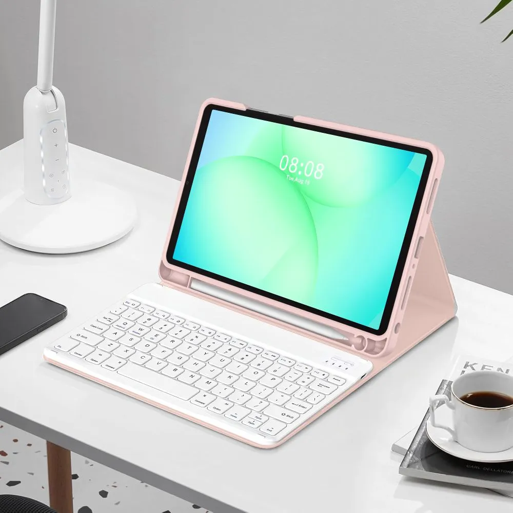 Samsung Galaxy Tab A9 Plus Planšetes maciņš rozā TECH-PROTECT SC PEN + KEYBOARD 11.0