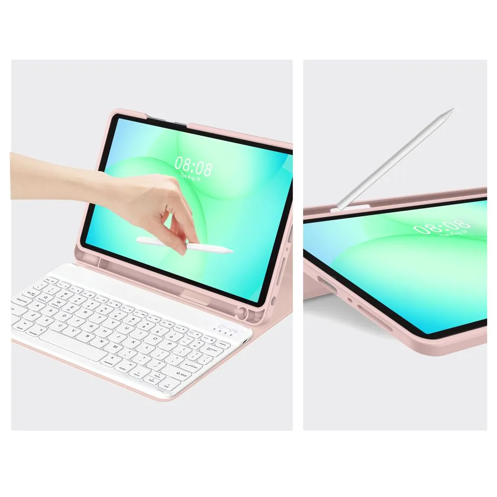 Samsung Galaxy Tab A9 Plus Planšetes maciņš rozā TECH-PROTECT SC PEN + KEYBOARD 11.0