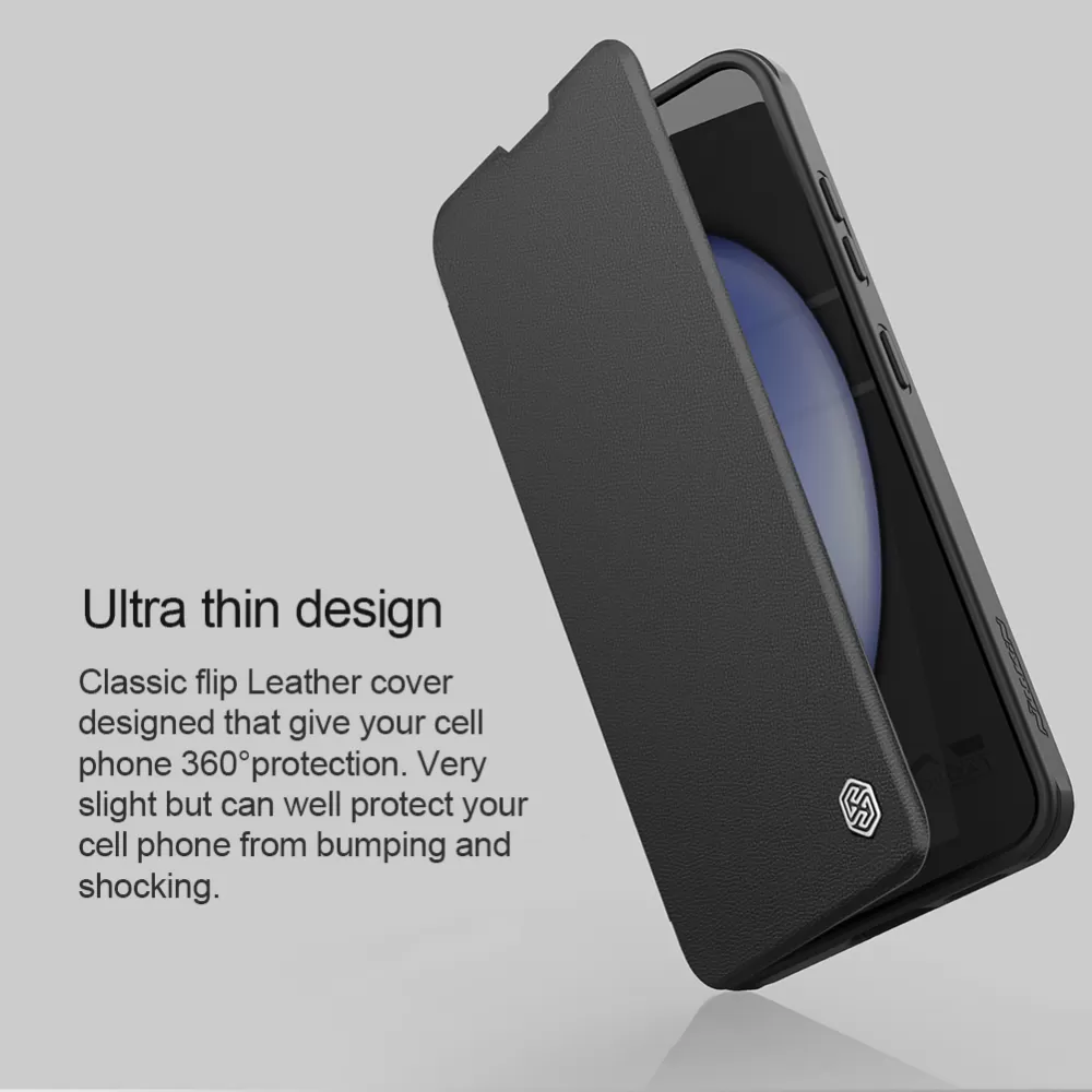 Samsung Galaxy S24 fodral brun NILLKIN QIN PROP LEATHER