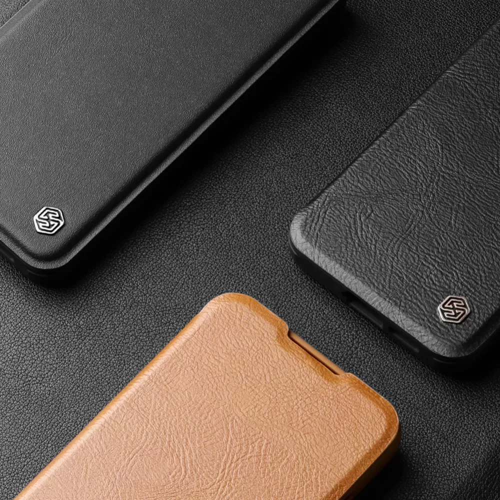 Samsung Galaxy S24 fodral brun NILLKIN QIN PROP LEATHER