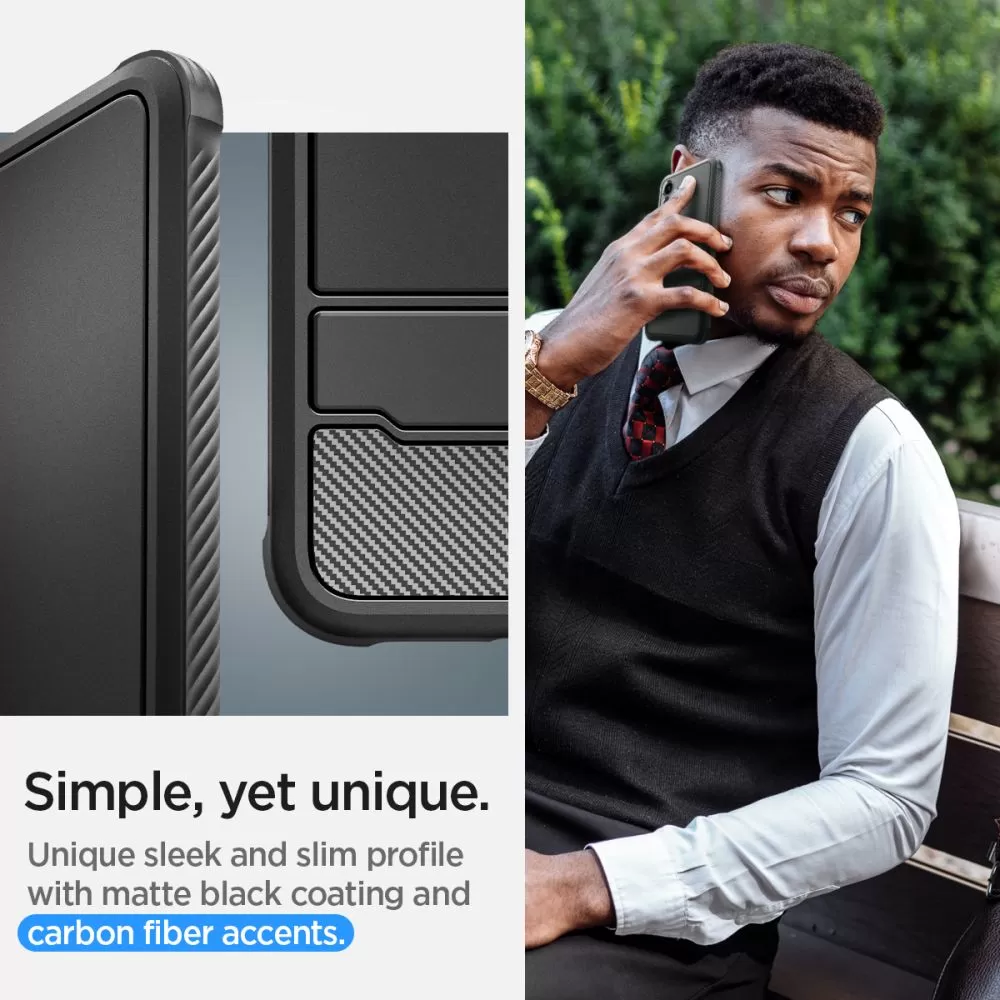 Samsung Galaxy S24 skal svart SPIGEN RUGGED ARMOR