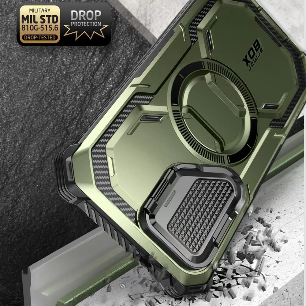 Samsung Galaxy S24 skal grön SUPCASE IBLSN ARMORBOX MAG MAGSAFE