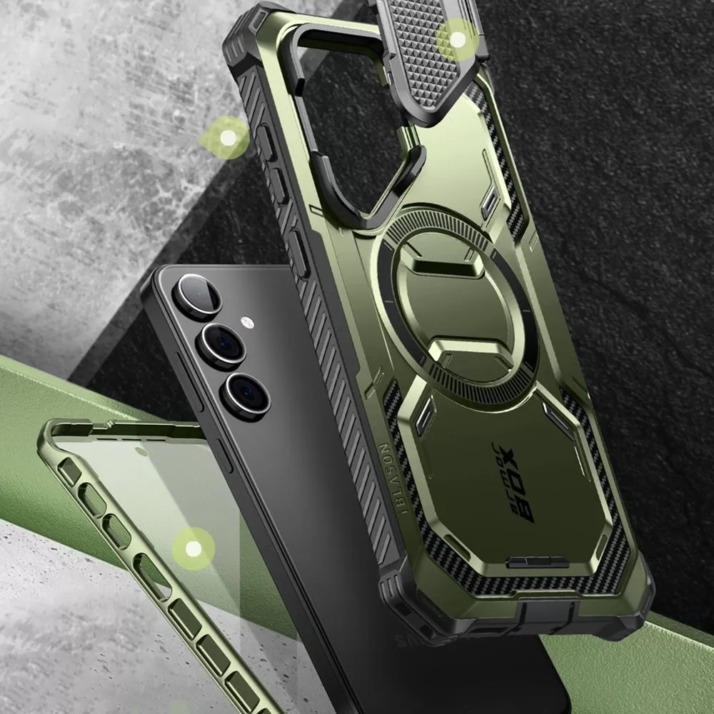 Samsung Galaxy S24 skal grön SUPCASE IBLSN ARMORBOX MAG MAGSAFE