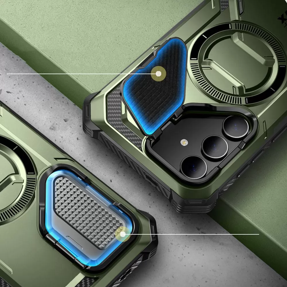 Samsung Galaxy S24 skal grön SUPCASE IBLSN ARMORBOX MAG MAGSAFE