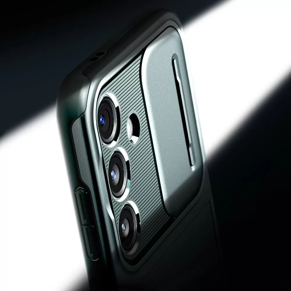 Samsung Galaxy S24 skal grön SPIGEN OPTIK ARMOR
