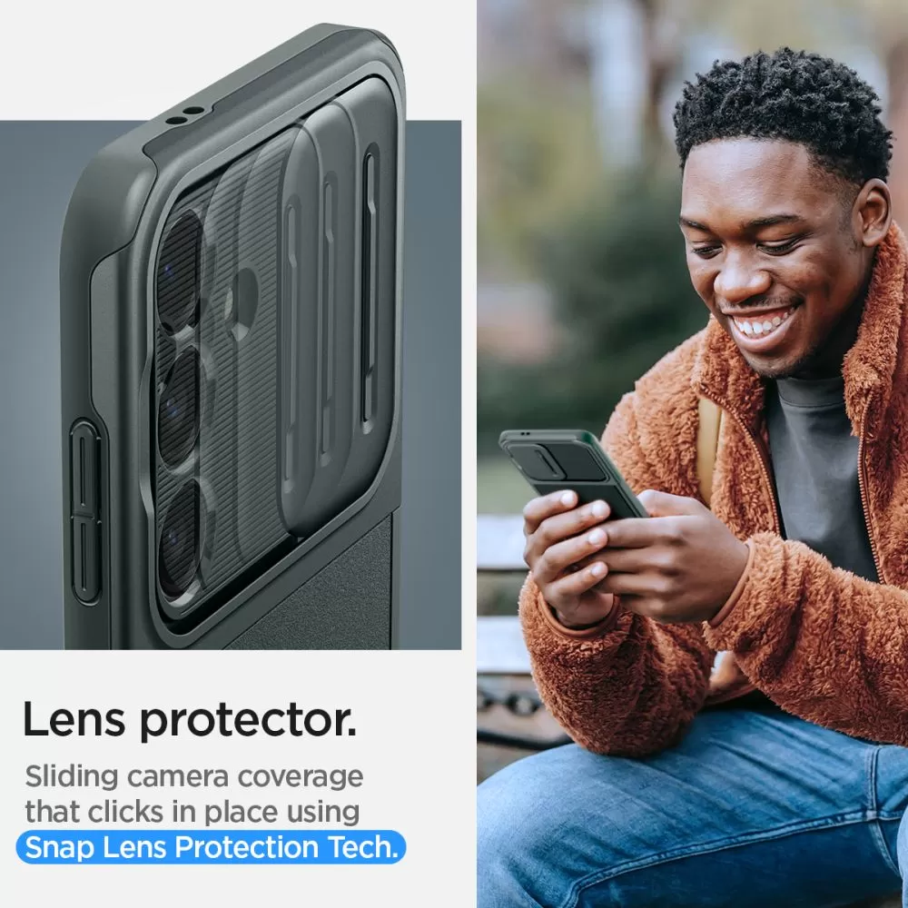 Samsung Galaxy S24 skal grön SPIGEN OPTIK ARMOR