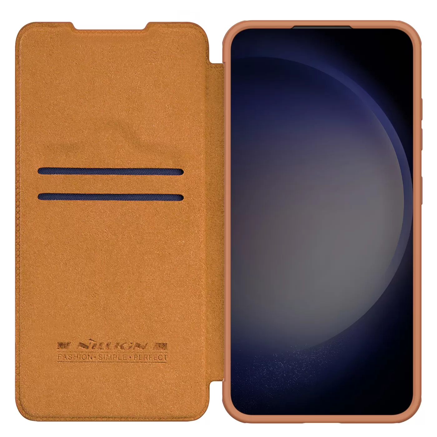 Samsung Galaxy S24 fodral brun NILLKIN QIN PROP LEATHER