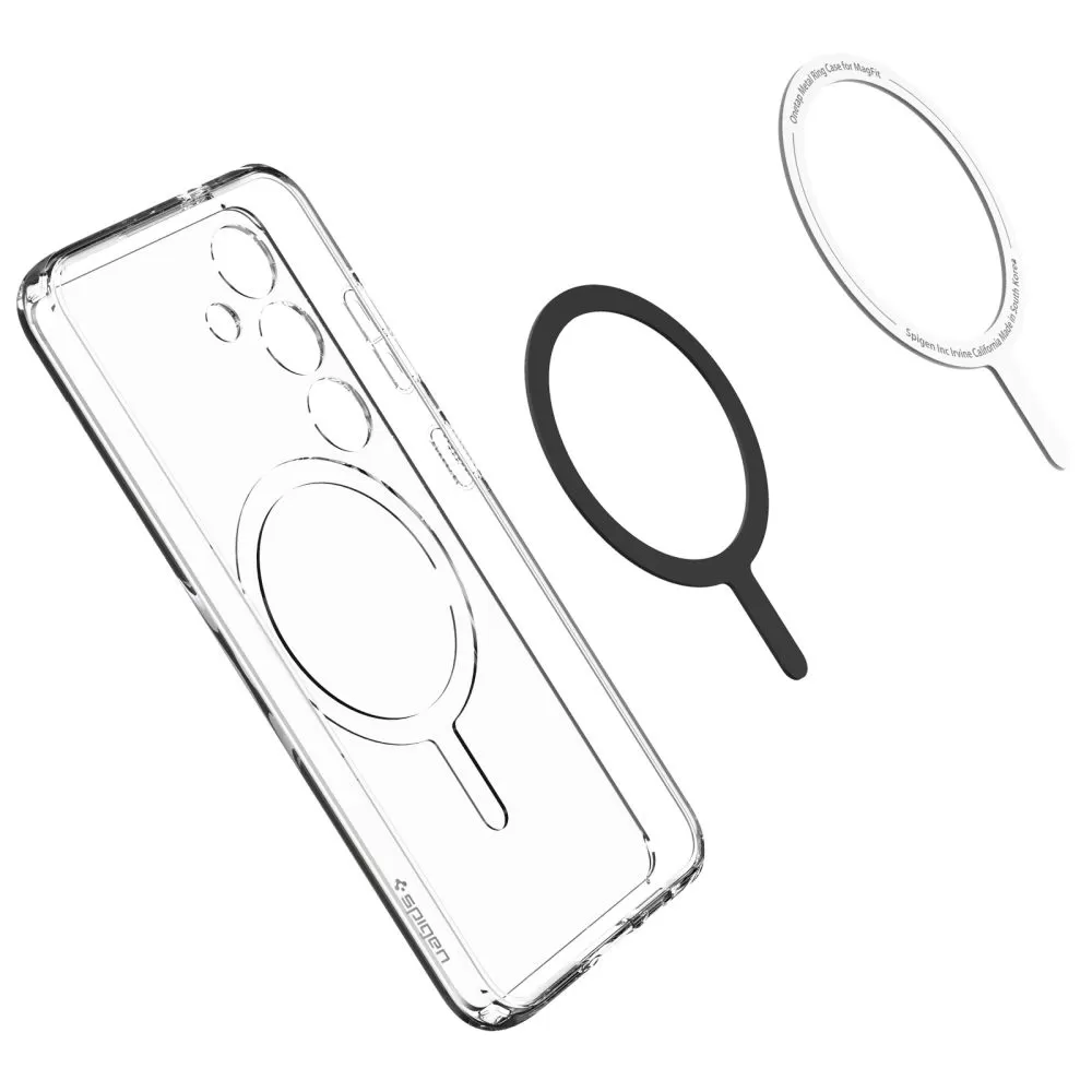 Samsung Galaxy S24 skal transparent SPIGEN CRYSTAL HYBRID ONETAP RING MAGSAFE