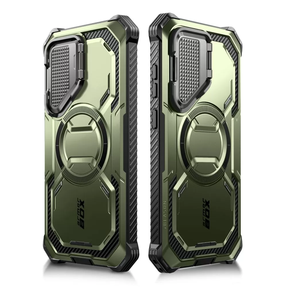 Samsung Galaxy S24 skal grön SUPCASE IBLSN ARMORBOX MAG MAGSAFE