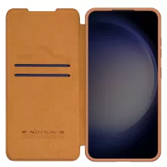 Samsung Galaxy S24 fodral brun NILLKIN QIN PROP LEATHER