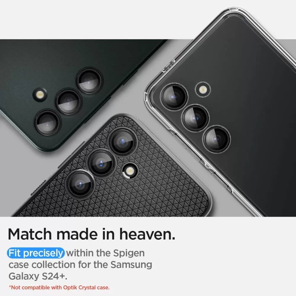 Samsung Galaxy S24 Plus skärmskydd  SPIGEN OPTIK.TR ”EZ FIT” CAMERA PROTECTOR 2-PACK