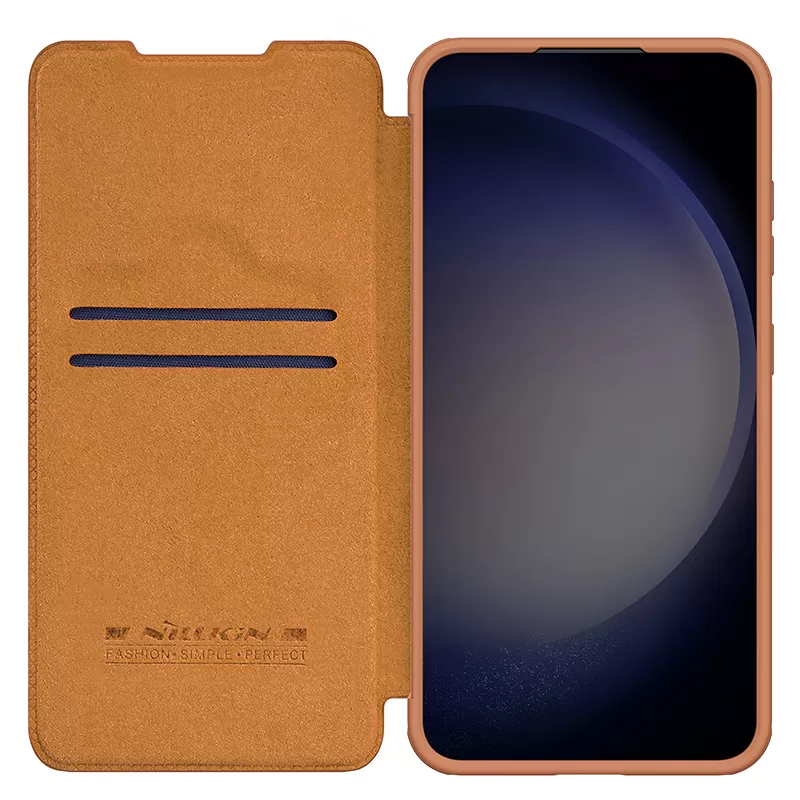 Samsung Galaxy S24 Plus fodral brun NILLKIN QIN PROP LEATHER