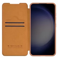Samsung Galaxy S24 Plus fodral brun NILLKIN QIN PROP LEATHER
