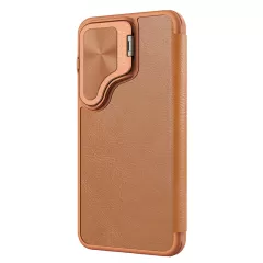 Samsung Galaxy S24 Plus fodral brun NILLKIN QIN PROP LEATHER