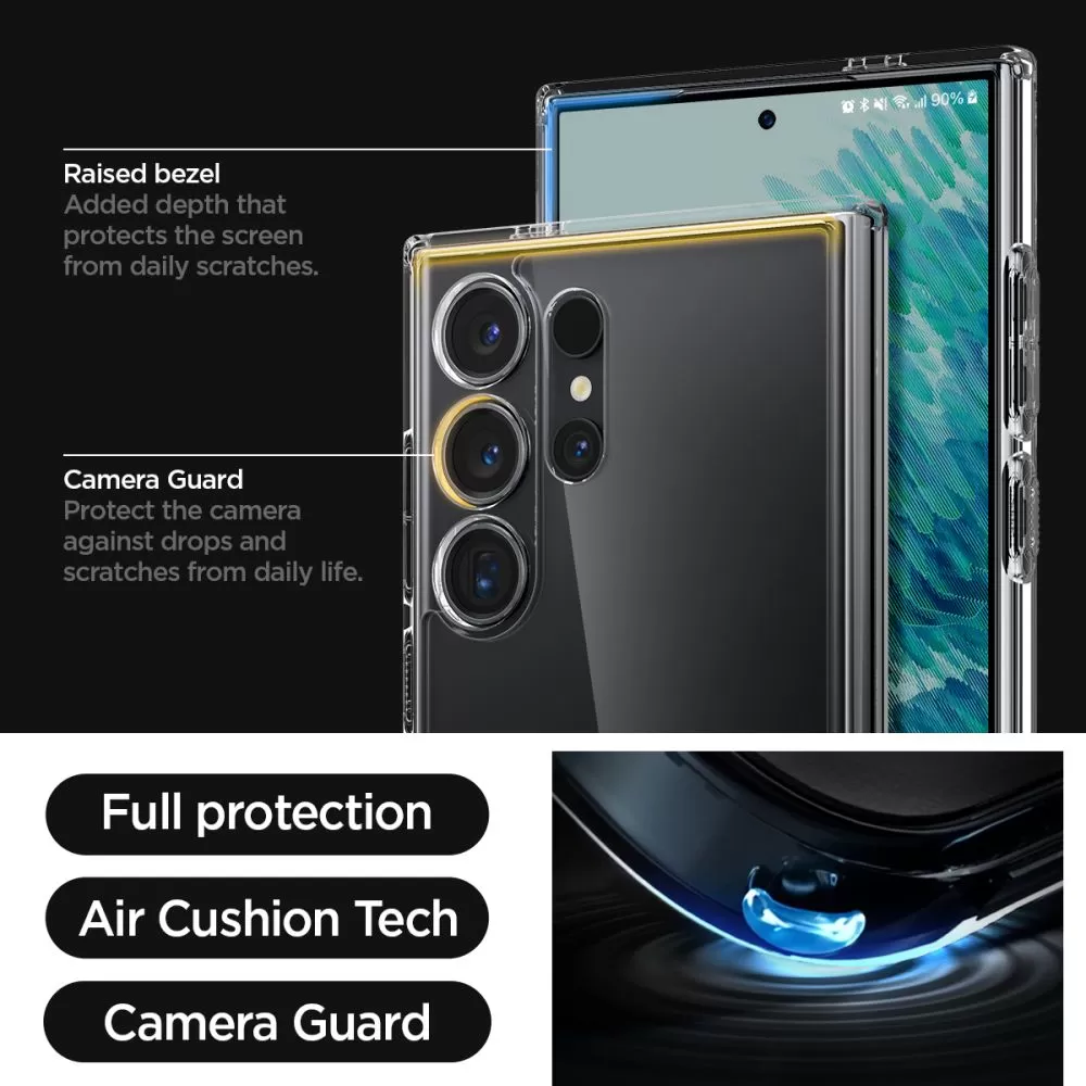 Samsung Galaxy S24 Ultra vāciņš caurspīdīgs SPIGEN ULTRA HYBRID