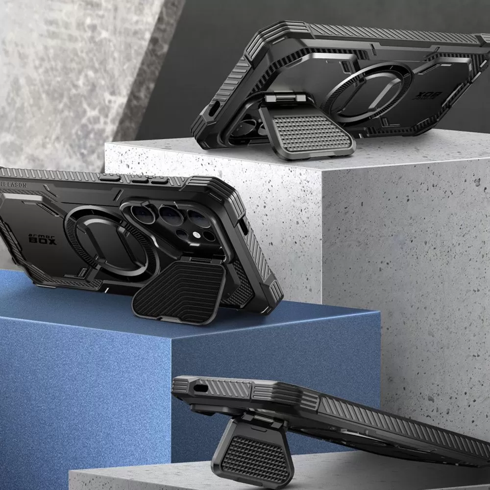 Samsung Galaxy S24 Ultra vāciņš melns SUPCASE IBLSN ARMORBOX MAG MAGSAFE