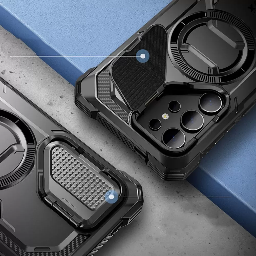 Samsung Galaxy S24 Ultra vāciņš melns SUPCASE IBLSN ARMORBOX MAG MAGSAFE