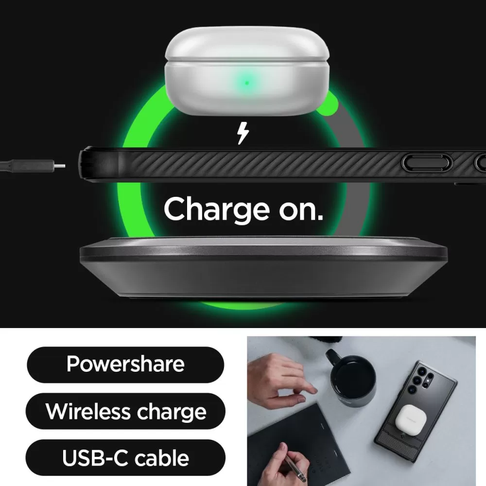 Samsung Galaxy S24 Ultra vāciņš melns SPIGEN RUGGED ARMOR