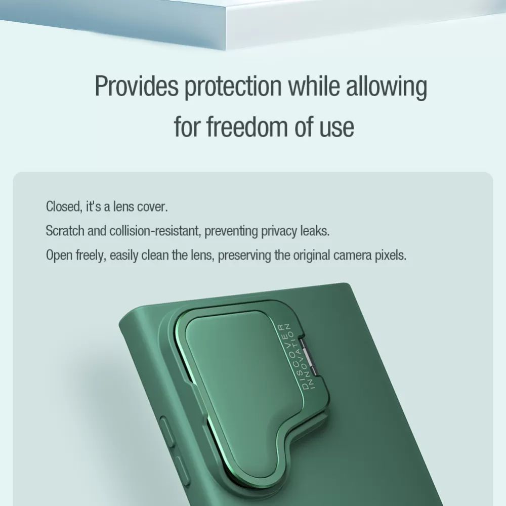 Samsung Galaxy S24 Ultra vāciņš melns NILLKIN CAMSHIELD SILKY PROP SILICONE