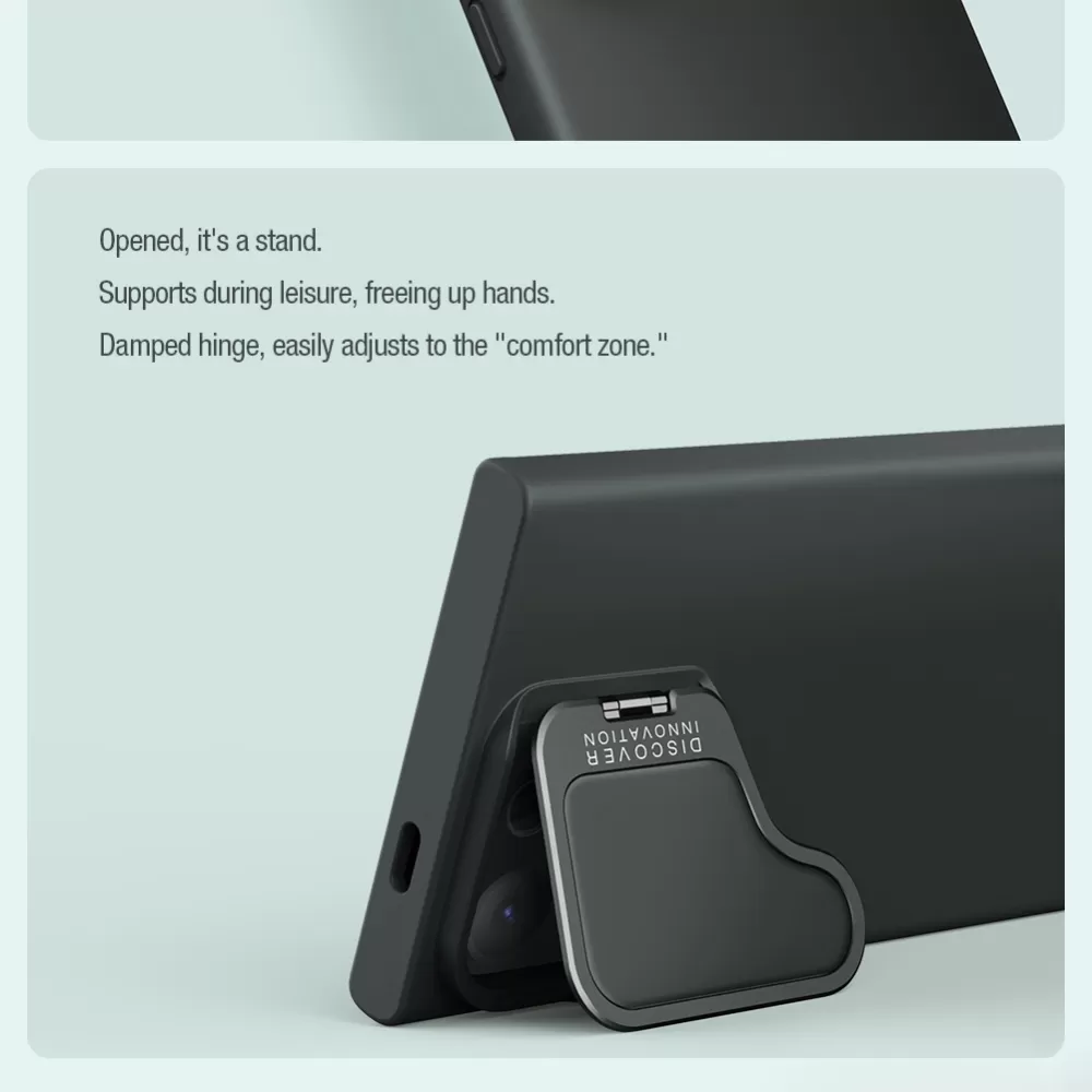 Samsung Galaxy S24 Ultra vāciņš melns NILLKIN CAMSHIELD SILKY PROP SILICONE MAGNETIC