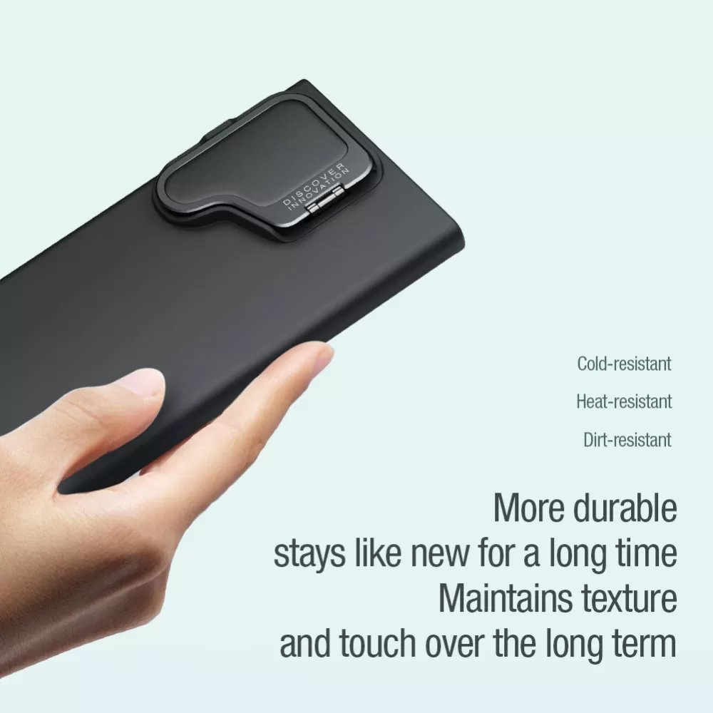 Samsung Galaxy S24 Ultra vāciņš melns NILLKIN CAMSHIELD SILKY PROP SILICONE MAGNETIC