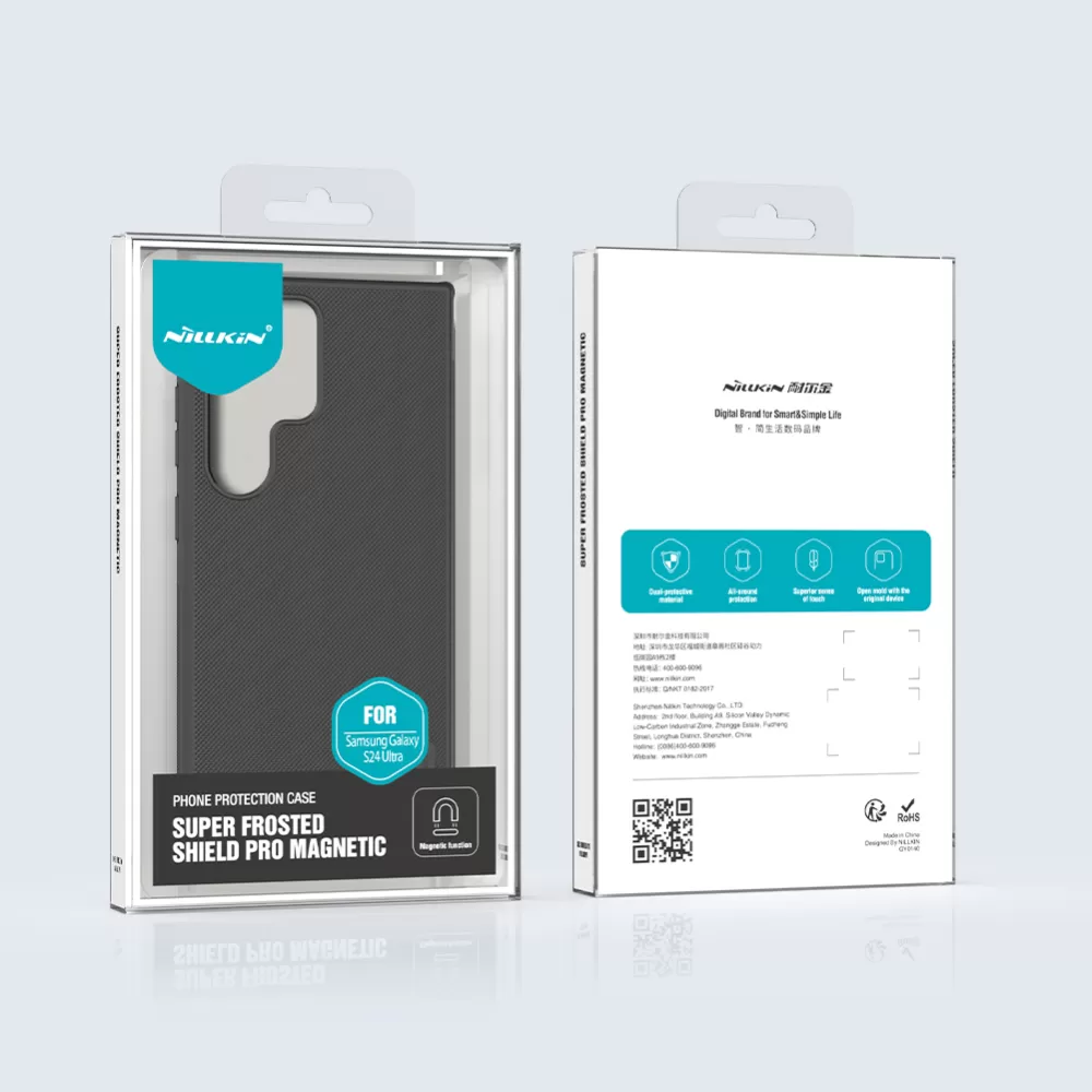 Samsung Galaxy S24 Ultra vāciņš zaļš NILLKIN SUPER FROSTED SHIELD PRO MAGNETIC