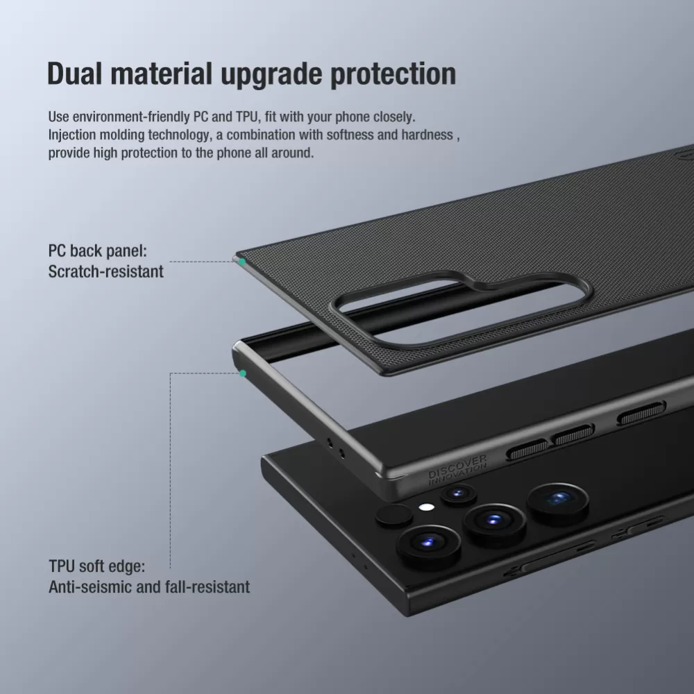 Samsung Galaxy S24 Ultra vāciņš zaļš NILLKIN SUPER FROSTED SHIELD PRO