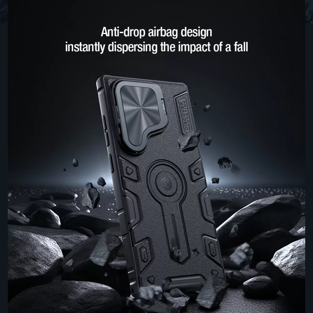 Samsung Galaxy S24 Ultra ümbris roheline NILLKIN CAMSHIELD ARMOR PROP