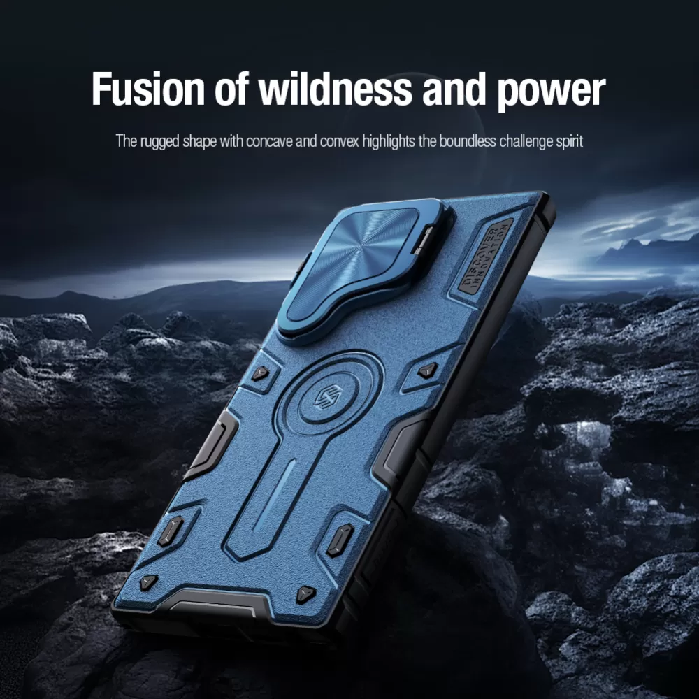 Samsung Galaxy S24 Ultra ümbris roheline NILLKIN CAMSHIELD ARMOR PROP