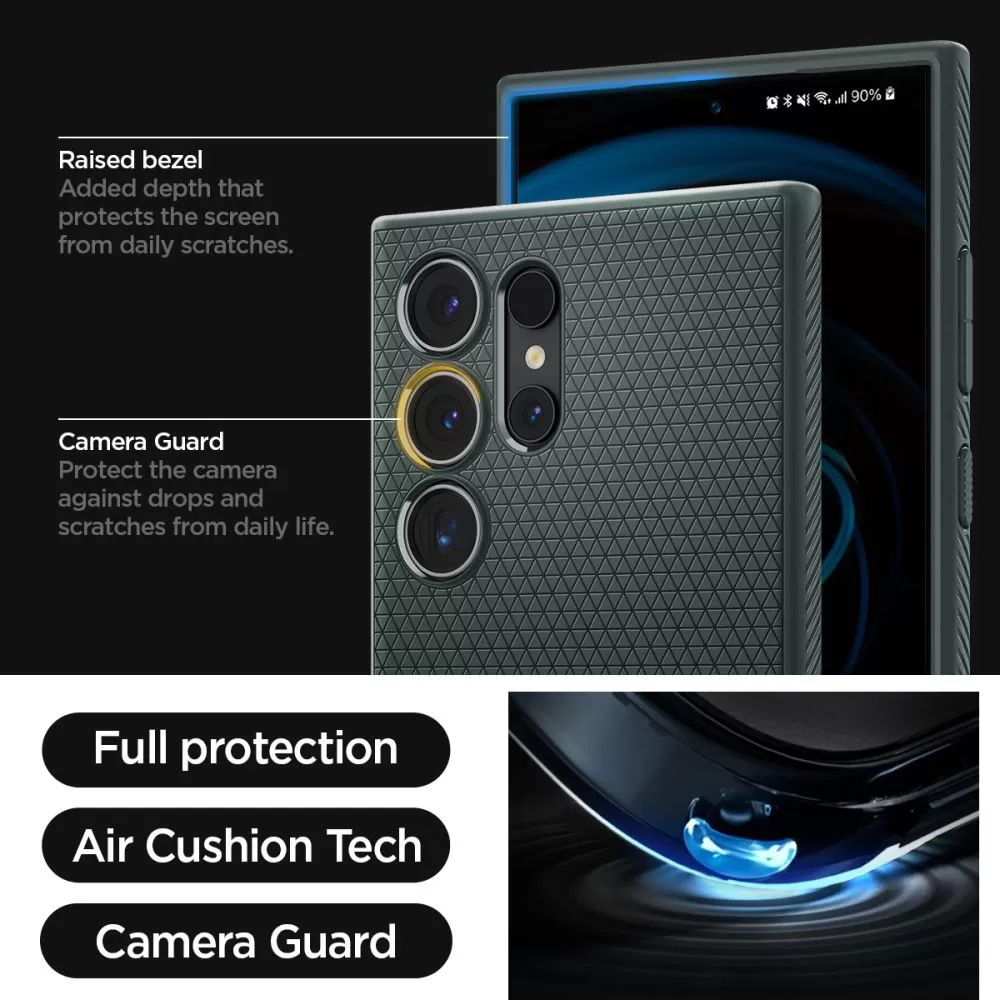 Samsung Galaxy S24 Ultra vāciņš zaļš SPIGEN LIQUID AIR