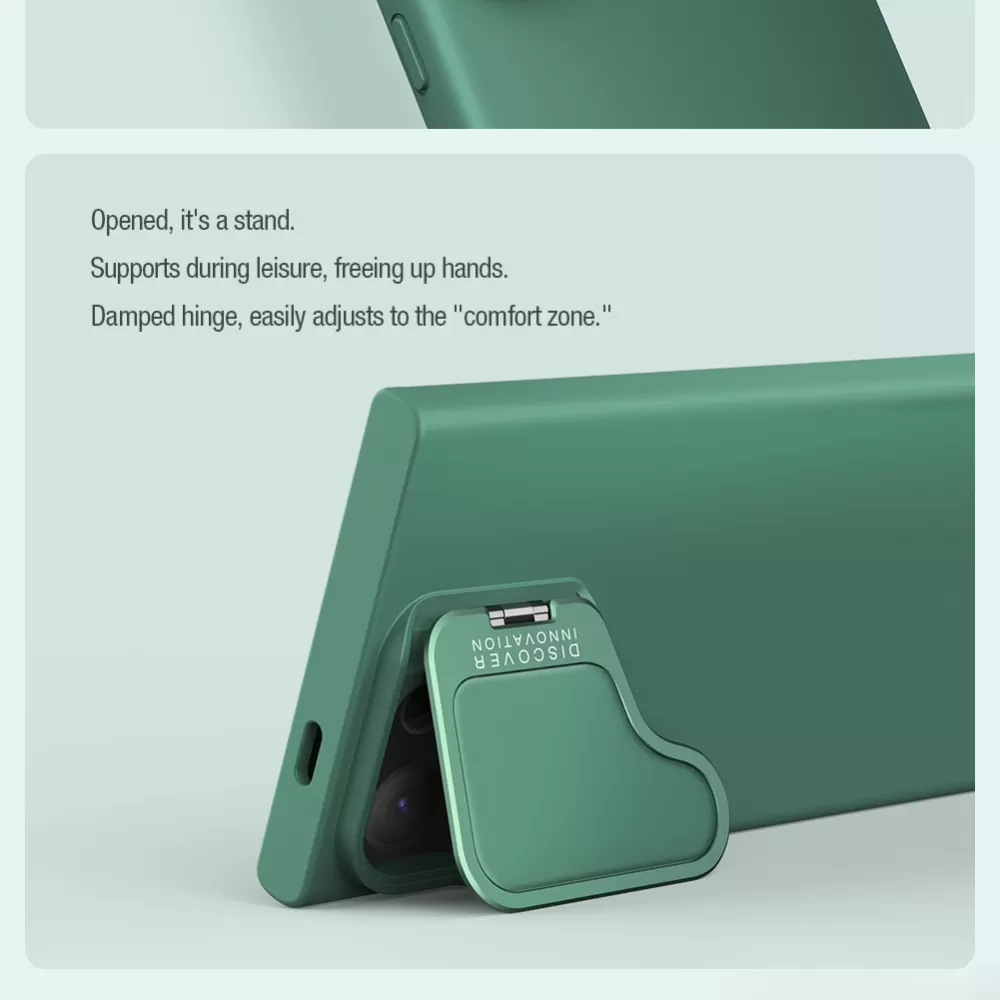 Samsung Galaxy S24 Ultra vāciņš zils NILLKIN CAMSHIELD SILKY PROP SILICONE