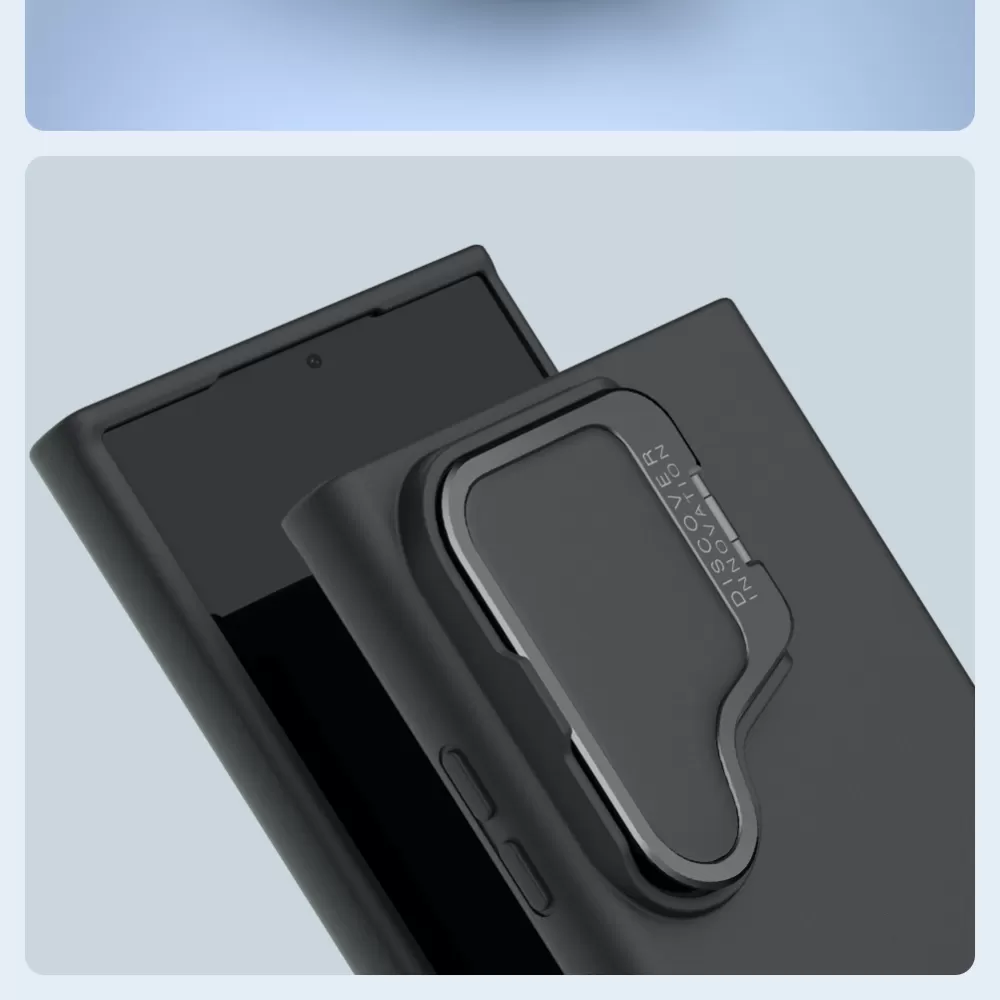 Samsung Galaxy S24 Ultra vāciņš zils NILLKIN CAMSHIELD SILKY PROP SILICONE