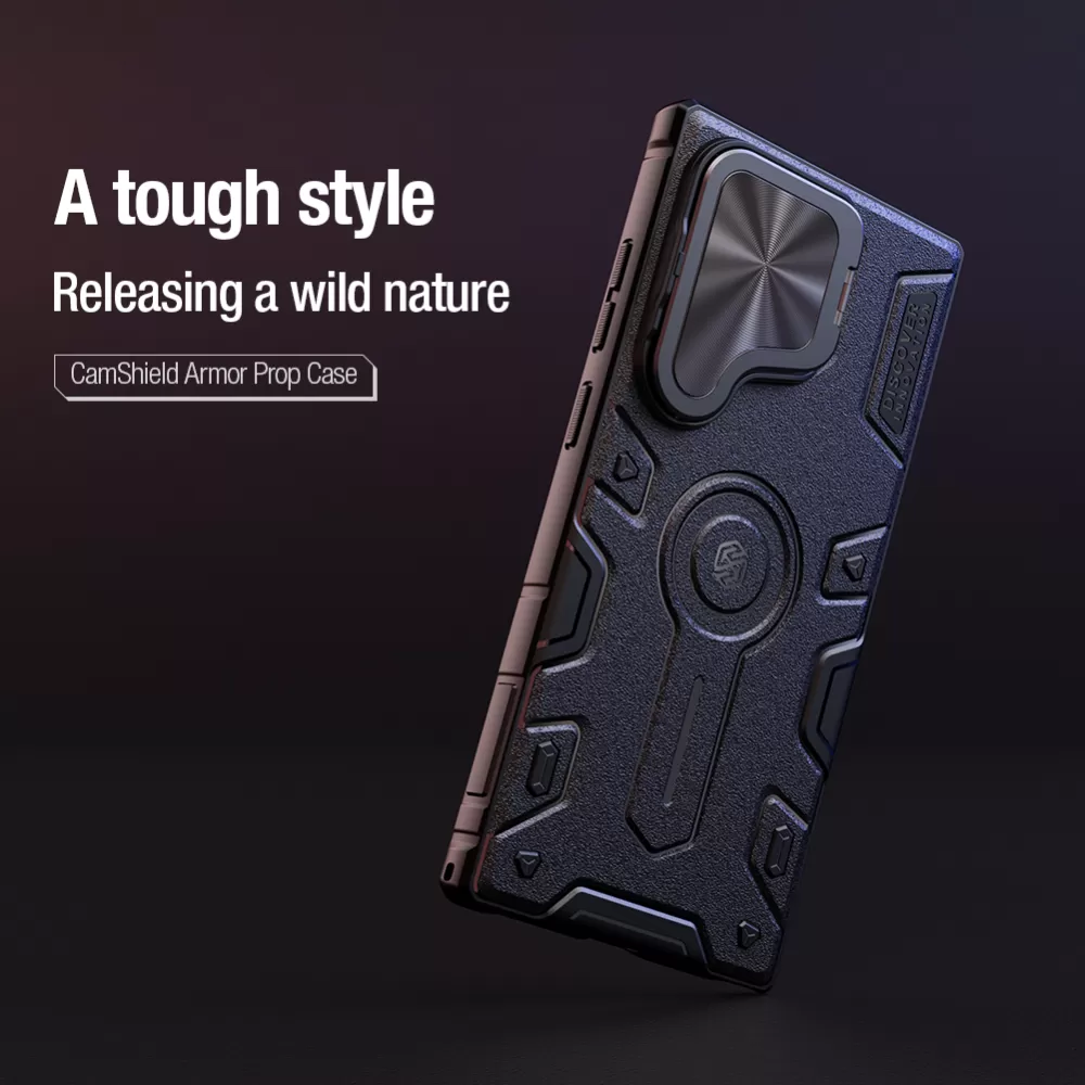 Samsung Galaxy S24 Ultra vāciņš zils NILLKIN CAMSHIELD ARMOR PROP