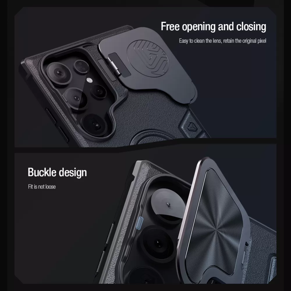 Samsung Galaxy S24 Ultra vāciņš zils NILLKIN CAMSHIELD ARMOR PROP
