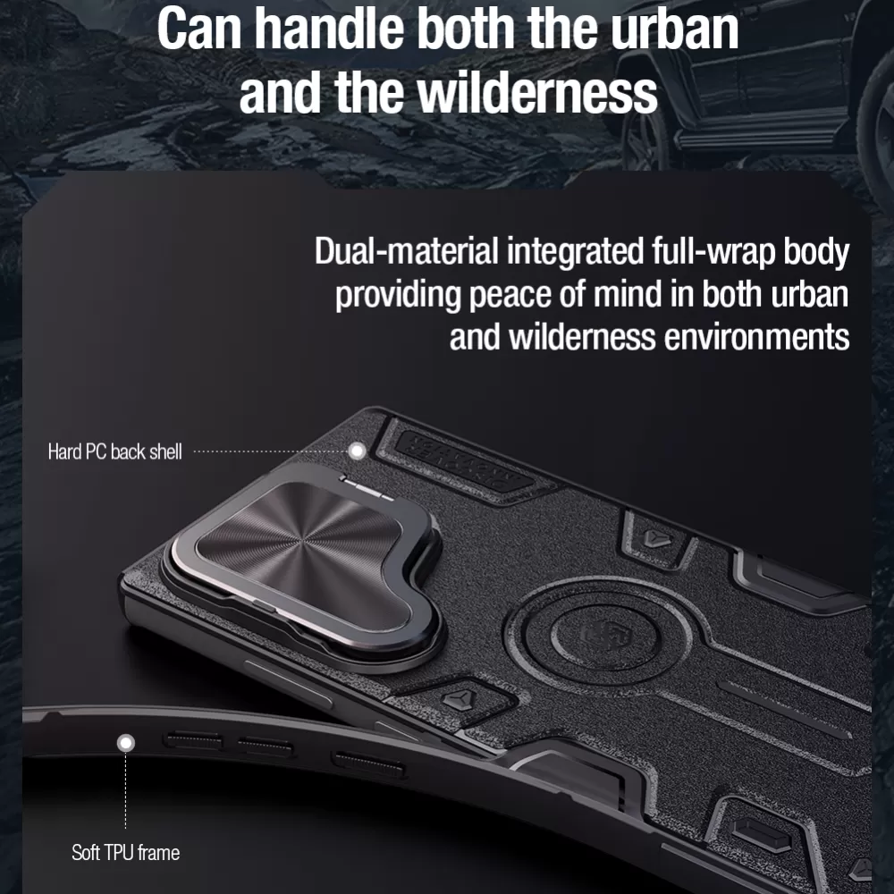 Samsung Galaxy S24 Ultra vāciņš zils NILLKIN CAMSHIELD ARMOR PROP