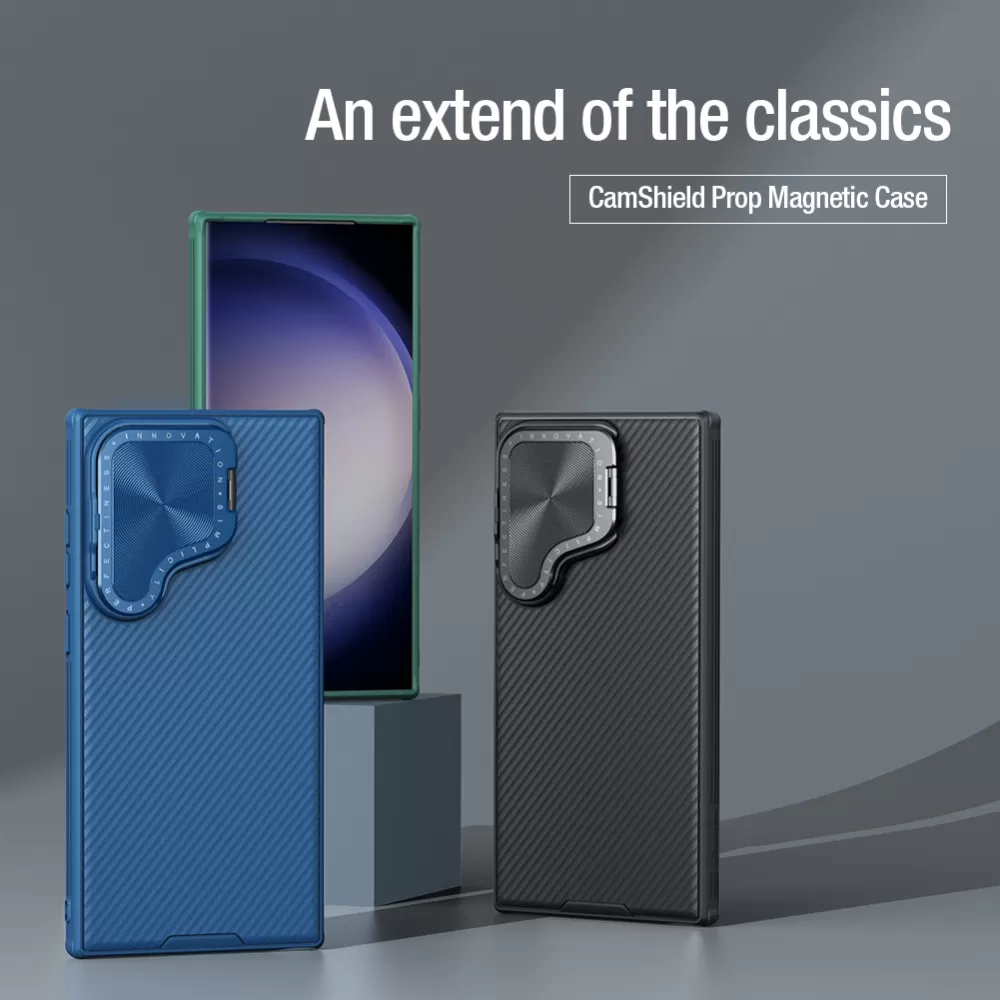 Samsung Galaxy S24 Ultra vāciņš zils NILLKIN CAMSHIELD PROP MAGNETIC