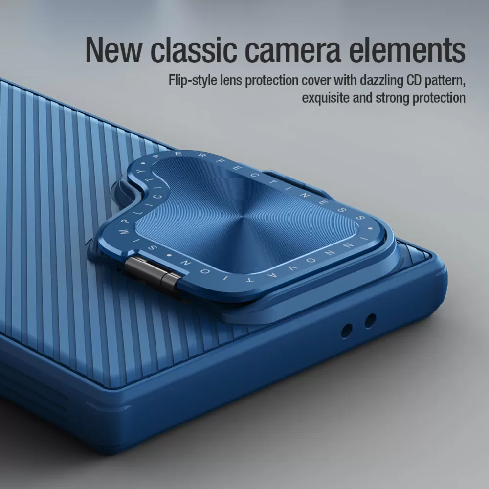 Samsung Galaxy S24 Ultra vāciņš zils NILLKIN CAMSHIELD PROP MAGNETIC