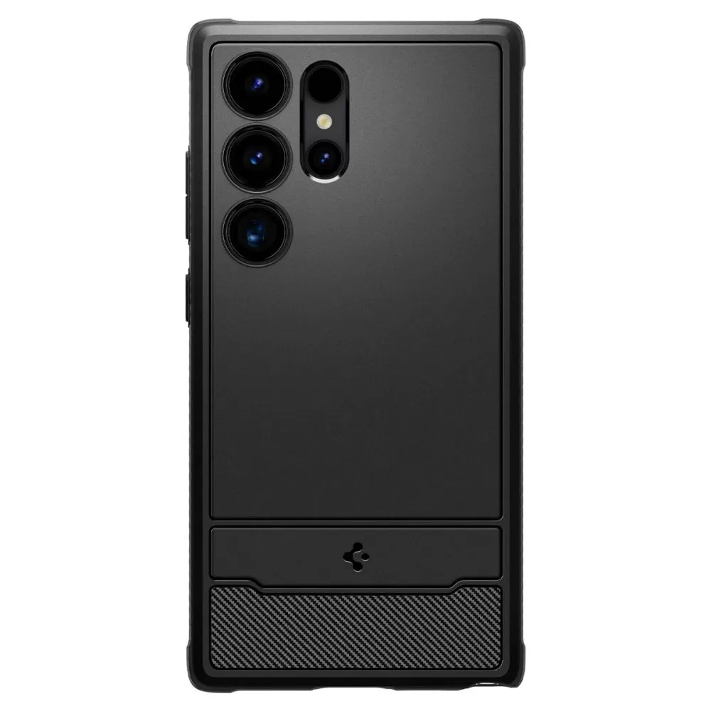Samsung Galaxy S24 Ultra vāciņš melns SPIGEN RUGGED ARMOR