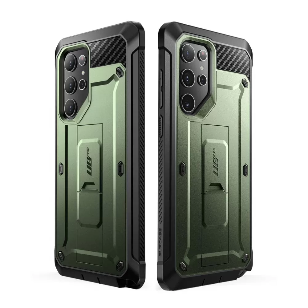 Samsung Galaxy S24 Ultra vāciņš zaļš SUPCASE UNICORN BEETLE PRO 2-SET
