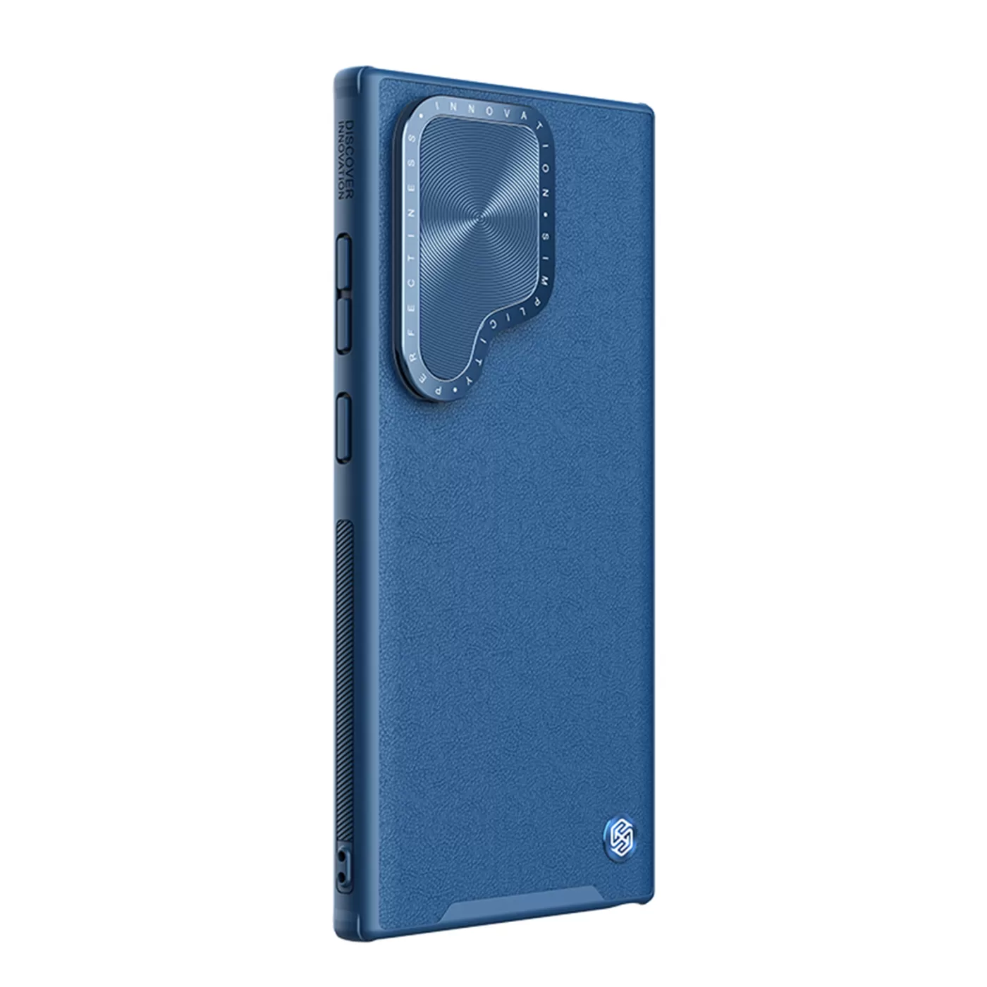 Samsung Galaxy S24 Ultra vāciņš zils NILLKIN CAMSHIELD PROP LEATHER