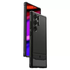 Samsung Galaxy S24 Ultra vāciņš melns SPIGEN RUGGED ARMOR