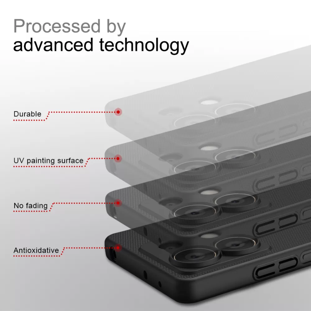 Xiaomi RedMi Note 12 ümbris punane NILLKIN SUPER FROSTED SHIELD 13