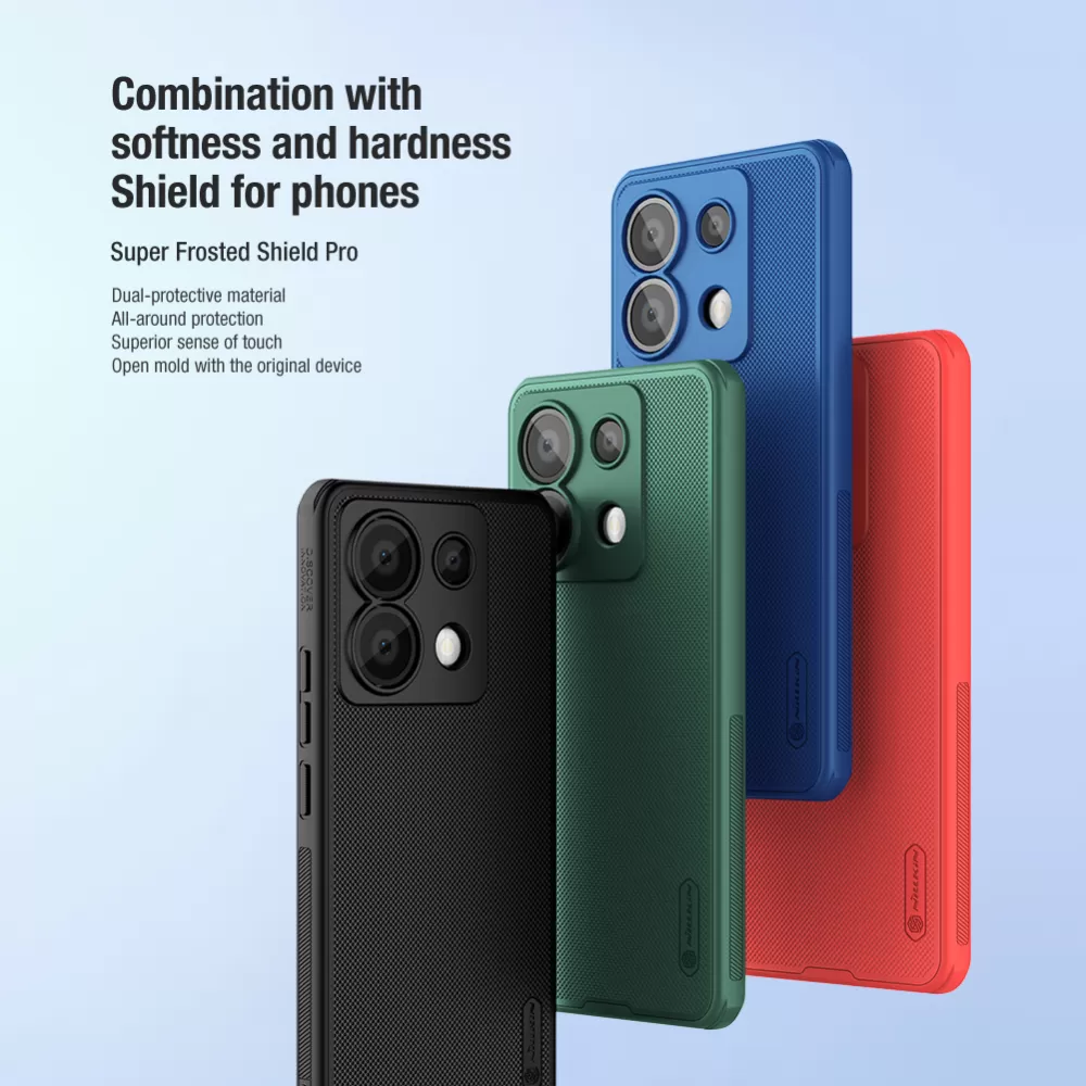 Xiaomi RedMi Note 13 Pro 5G vāciņš sarkans NILLKIN SUPER FROSTED SHIELD PRO
