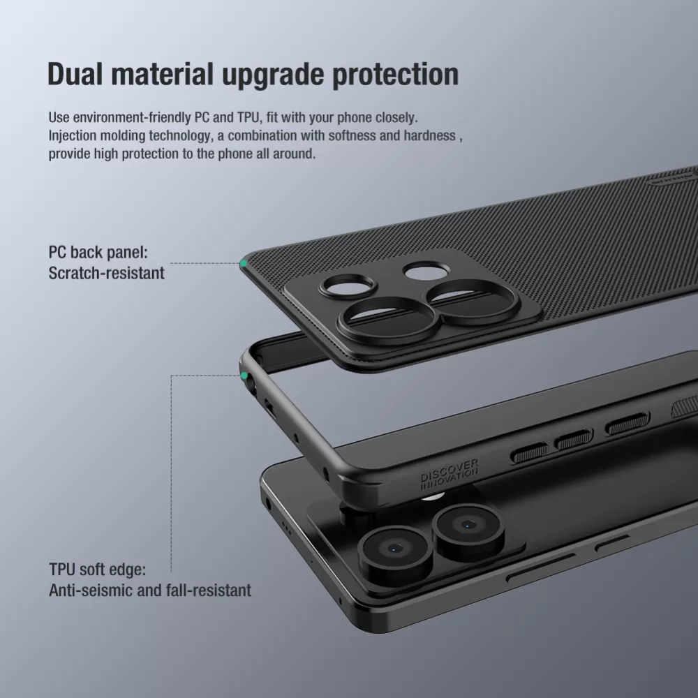 Xiaomi RedMi Note 13 Pro 5G vāciņš sarkans NILLKIN SUPER FROSTED SHIELD PRO