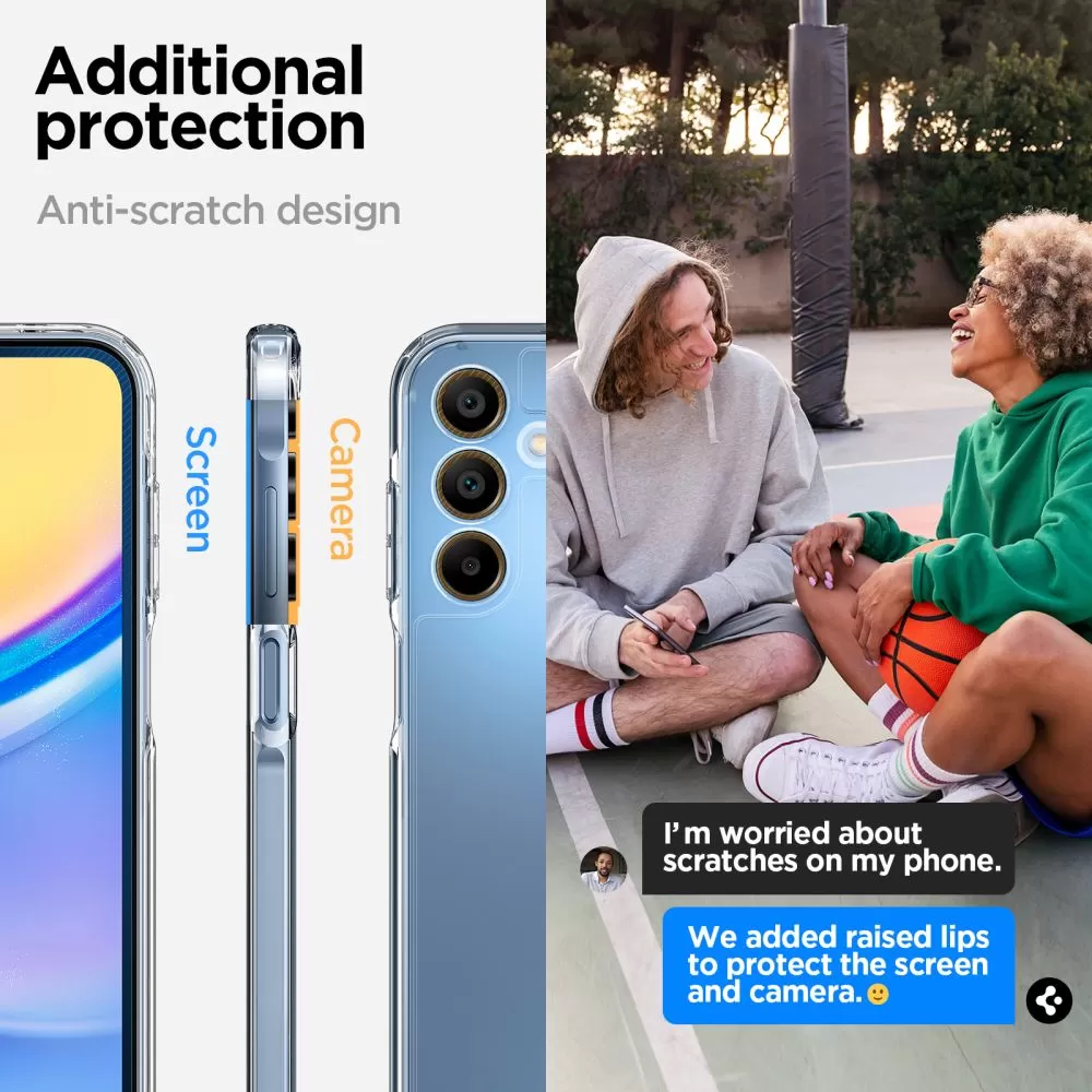 Samsung Galaxy A15 vāciņš caurspīdīgs SPIGEN ULTRA HYBRID