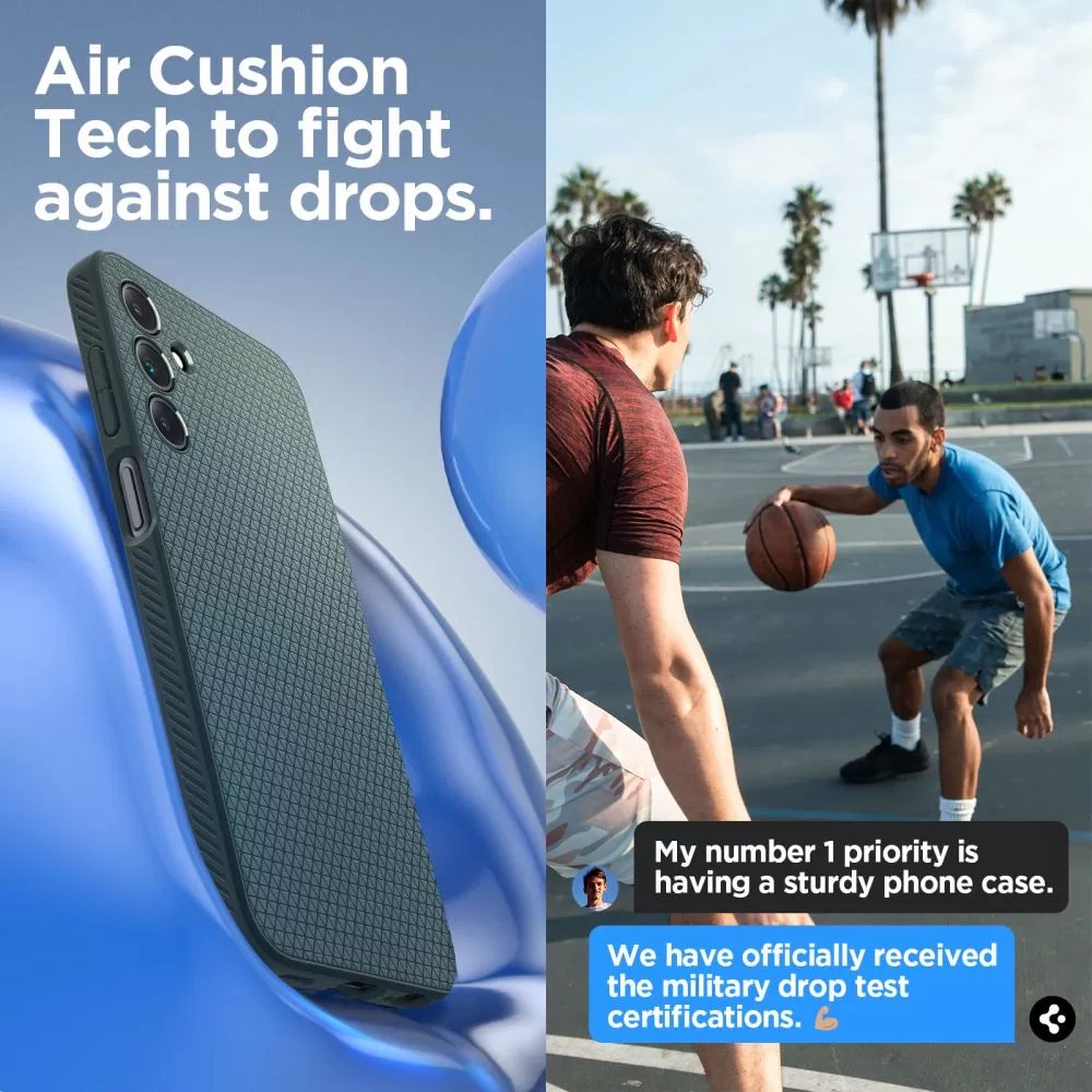 Samsung Galaxy A15 vāciņš zaļš SPIGEN LIQUID AIR