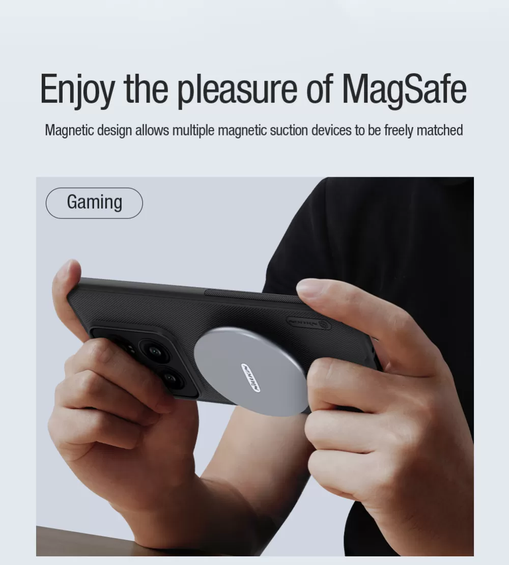 Xiaomi 14 Pro skal grön NILLKIN SUPER FROSTED SHIELD PRO MAGNETIC