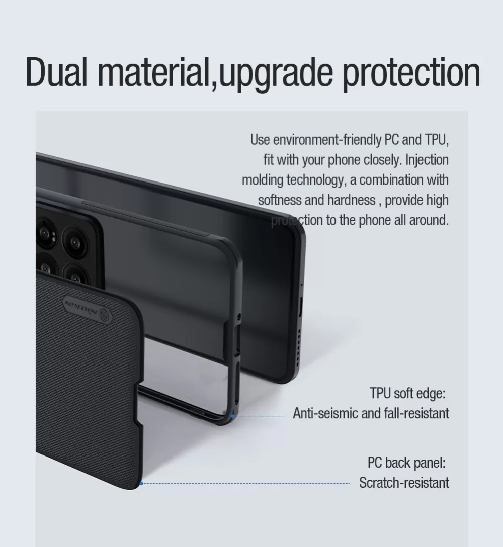 Xiaomi 14 Pro skal grön NILLKIN SUPER FROSTED SHIELD PRO MAGNETIC