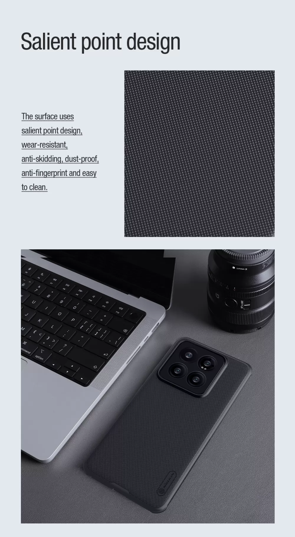Xiaomi 14 Pro skal grön NILLKIN SUPER FROSTED SHIELD PRO MAGNETIC